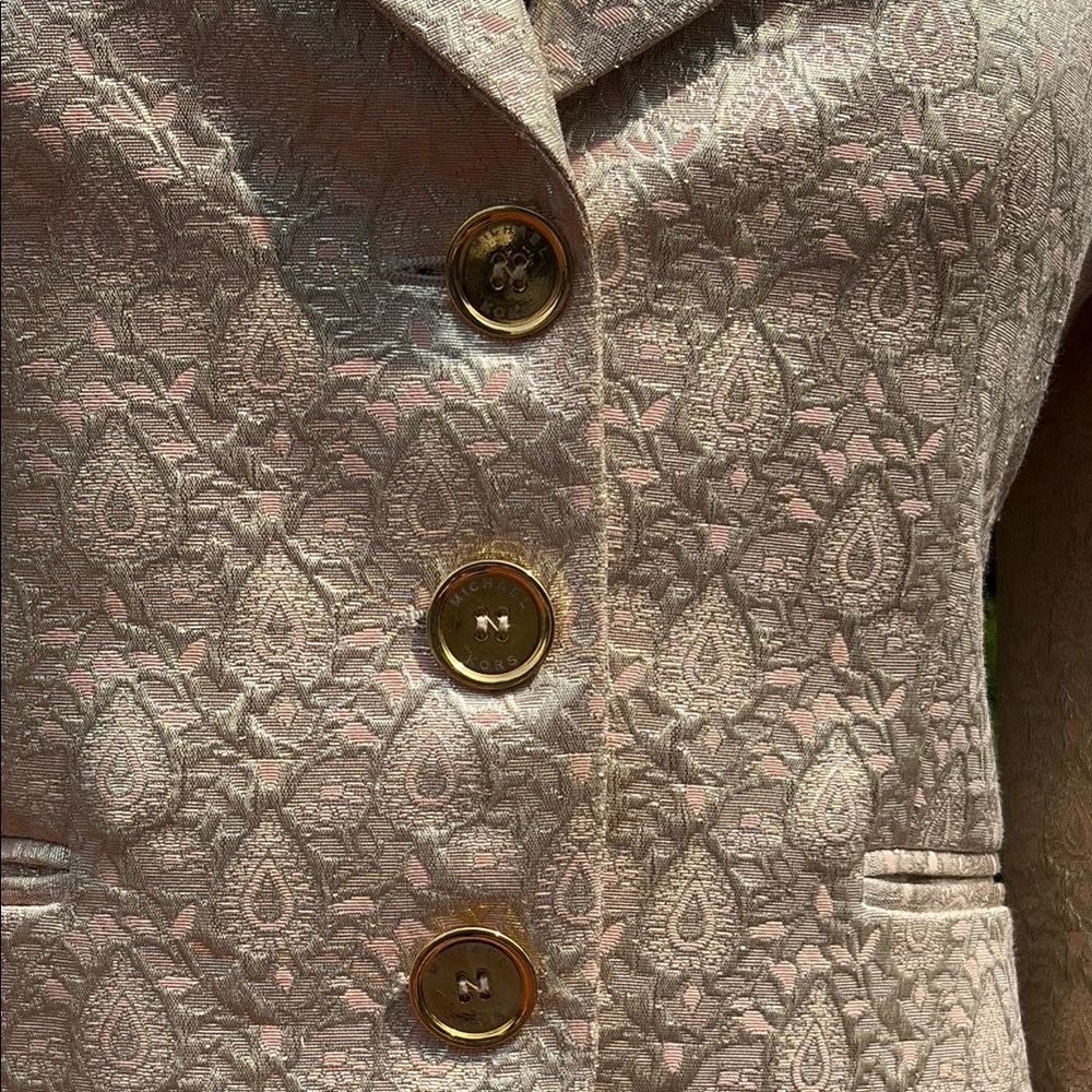 MICHAEL Michael Kors Cream Tailored Blazer pale, pink and white gold - Picture 6 of 16